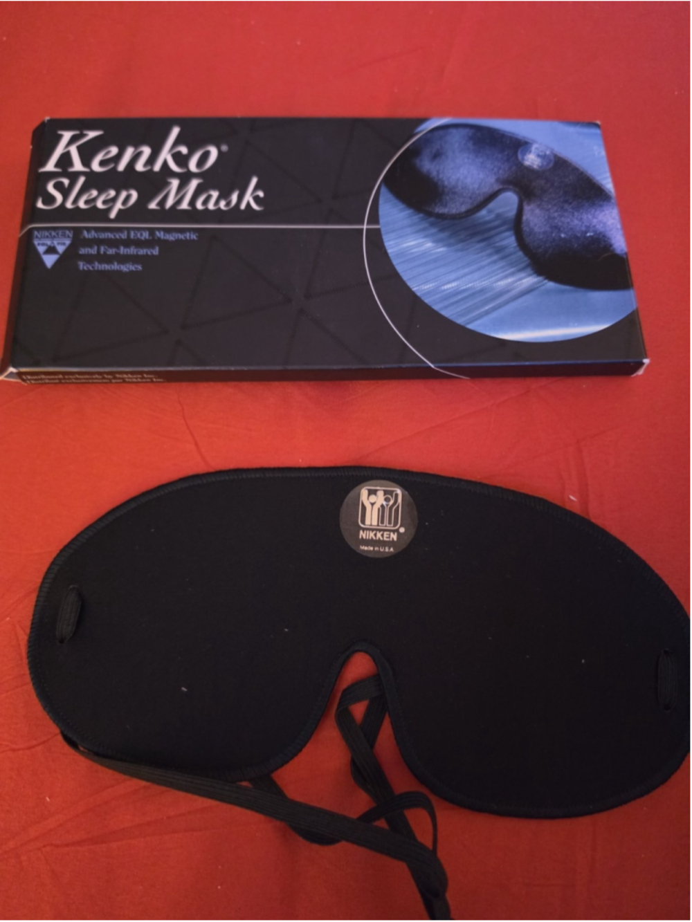 Vintage Nikken Kenko EQL-FIR Magnetic Sleep Mask 1682 Never Used EXCELLENT